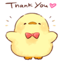 Cute Chick Thankyou emoji