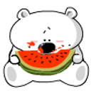 Polarbear Watermelon emoji
