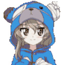 Girl Bear Hood Paw emoji