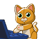Cat Computer Focus emoji
