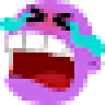 Face Purple Crying emoji