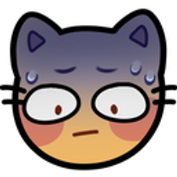 Nervous Cat Sweat emoji