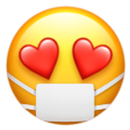 Heart Eyes With Mask emoji