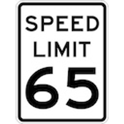 Speed Limit 65 Sign emoji