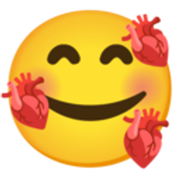 Smiling Face With 3 Anatomical Hearts emoji