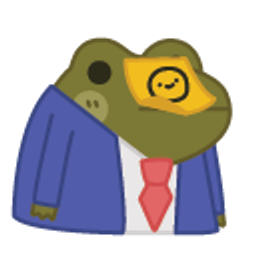 Smiling Corporate Frog emoji