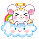 Hamster Angel Cloud Smile emoji
