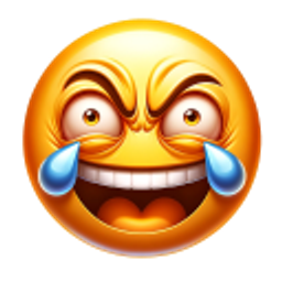 Exhausted Confused Rage Laugh emoji