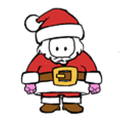 Cute Santa Wave emoji
