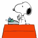 Snoopy Typing emoji