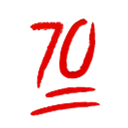 Red 70 Score Strike emoji