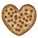 Pepperoni Heart Pizza emoji