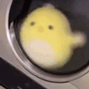 Yellow Bird Spinning emoji