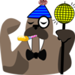 New Year Walrus emoji