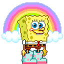 Spongebob Smile Rainbow emoji