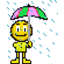 Raining emoji