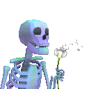 Skelblowflower emoji