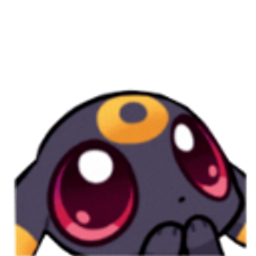 Umbreon Shy emoji