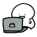Blob Typing Laptop emoji