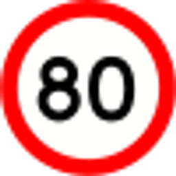 Speed Limit 80 Sign emoji