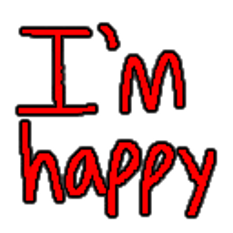 Im Happy Text emoji