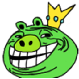 Troll King Pig emoji