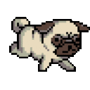Running Pug emoji