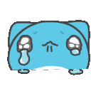 Blue Blob Crying emoji