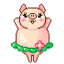 Ballerina Pig emoji