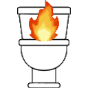 Burning Toilet emoji