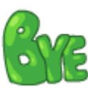 Green Bye emoji