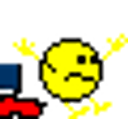 Kicking emoji