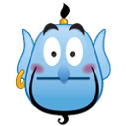 Genie Flushed emoji maker