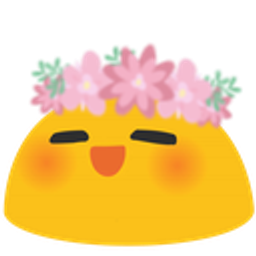 Blobflowercrown emoji