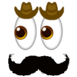 Cowboy Eyes With Moustache emoji