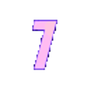Number Seven Bold Purple emoji