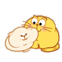 Cat Smoosh Hug emoji