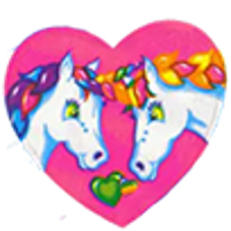 Lisa Frank Rainbow Unicorn Heart emoji