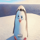 Penguin Hello emoji