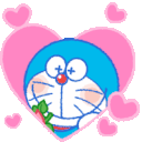 Doraemon Hearts Valentines emoji