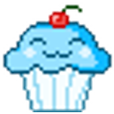 Cupcake Blue emoji