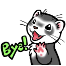 Ferret Bye emoji