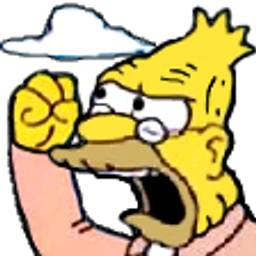 Abe Simpson Yell emoji
