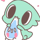 Cute Alien Hug Blob emoji