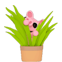 Pig Peek Grass emoji