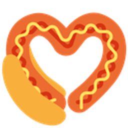 Hot Dog Heart emoji