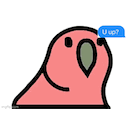 U Up Party Parrot emoji