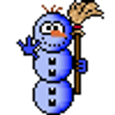 Blue Snowman emoji