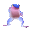 Bluedancinguglyemadfrog emoji