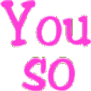 You So Pink Text emoji